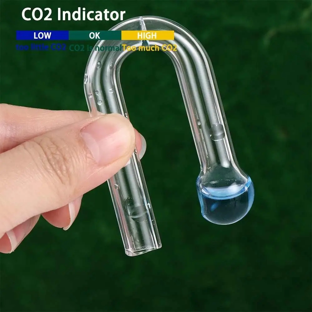 Co2 Diffuser Planted - 水草水槽用濃度計 CO2インジケーター 魚タンク用CO2ディフューザー ガラスドロップチェッカー CO2モニターインジケーター
