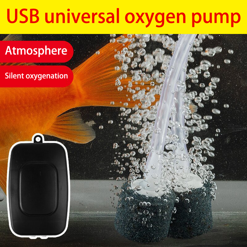 Aquarium Fish Accessories - ミニ水族館エアポンプキット,USB,水槽フィルター,空気石,アクセサリー