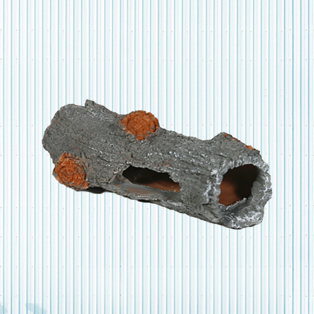 Aquarium Fish Molly - 水槽用樹木の幹の樹脂製オーナメント、自然な質感の中空シェルター、モーリー稚魚やベタ魚の水槽装飾用