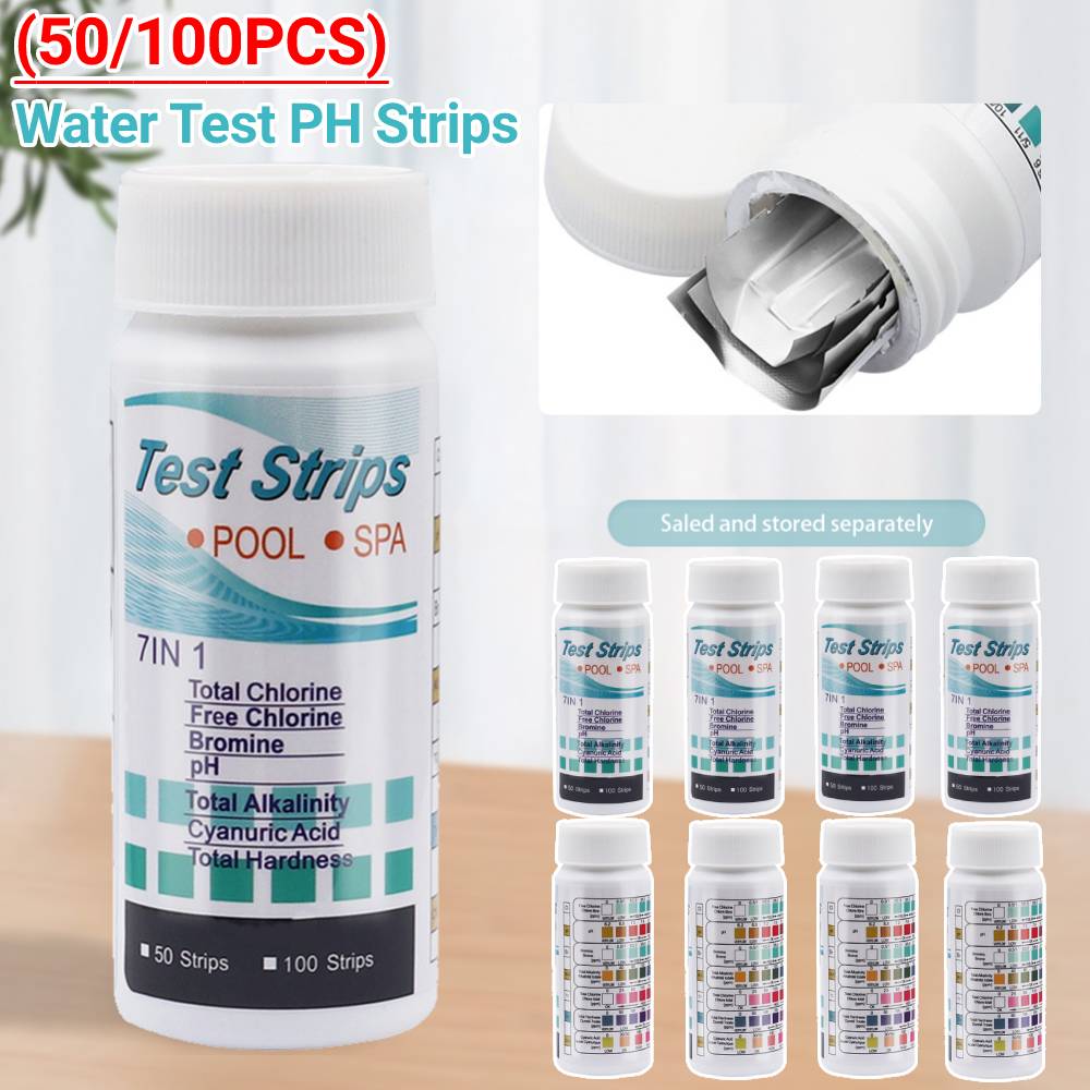 50/100 個水テスト PH ストリップ 7-in-1 水 - Aquarium Fish Accessories のレビューと価格
