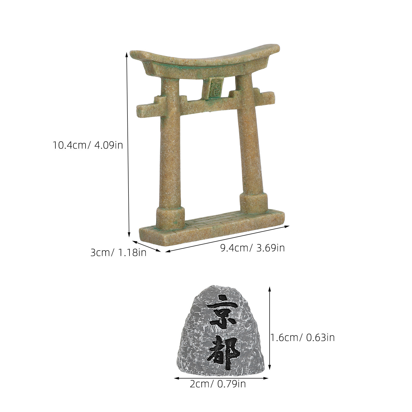 ミニチュア日本式鳥居ゲート樹脂製神社飾り、水槽、観賞魚、盆栽 - Aquarium Fish Japanese のレビューと価格