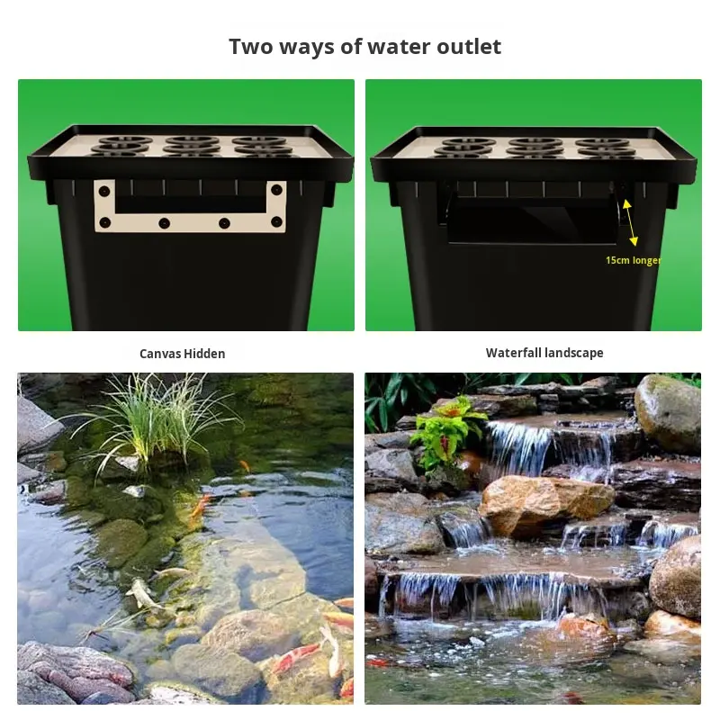 工場直送 屋外庭園用魚池滝濾過システム 隠し滝フィルターキッ - Aquarium Fish In Pond のレビューと価格