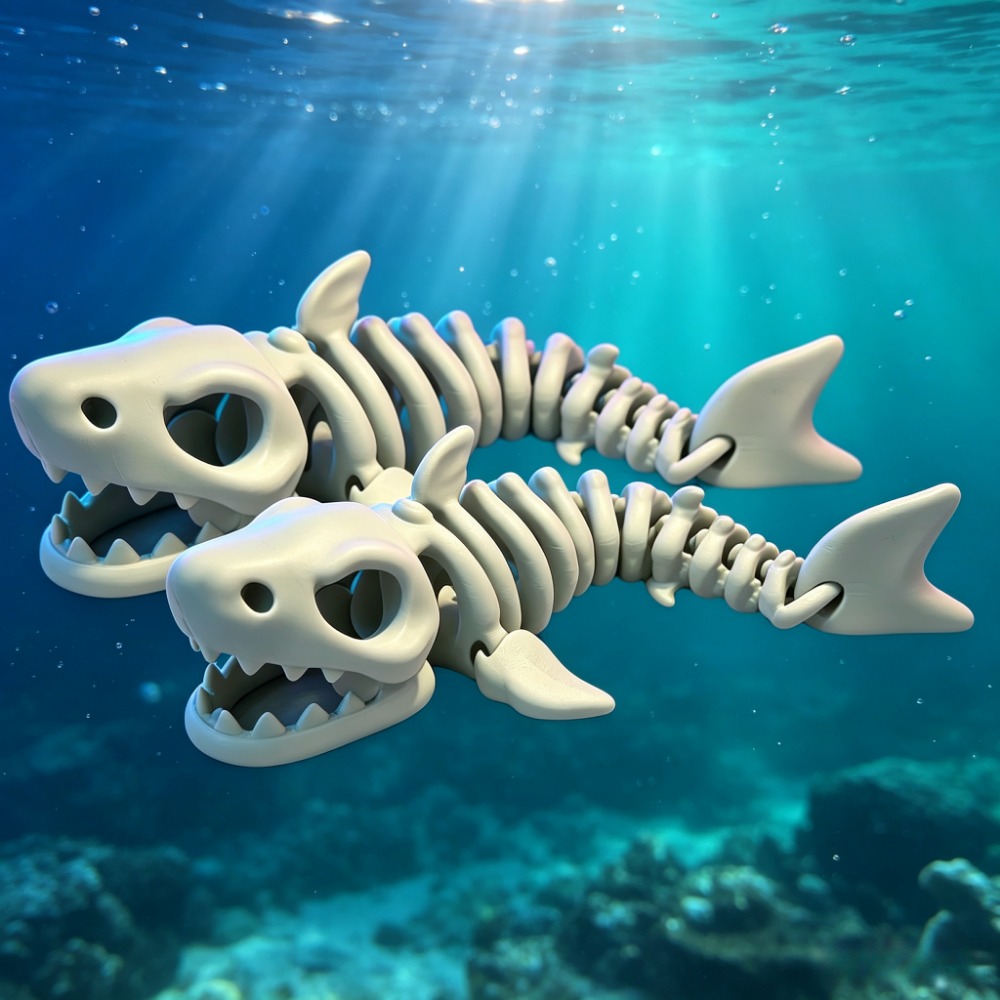 サメの骨格水槽装飾品、可動式オーナメント、爬虫類、魚タンクの - Aquarium Fish Real のレビューと価格