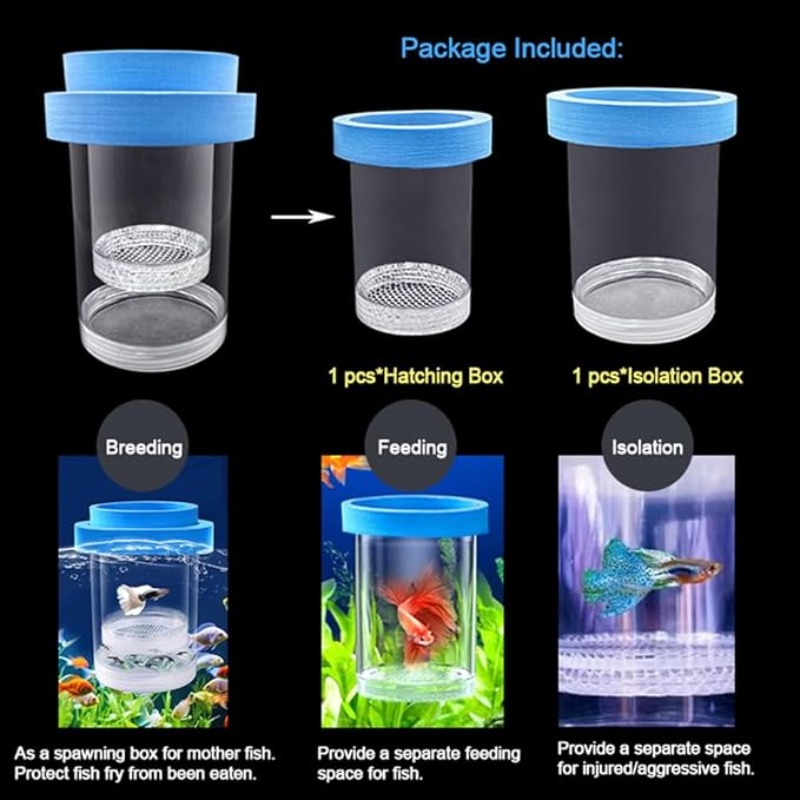フローティング魚飼育隔離ボックス水族館タンクベビーフィッシュ - Aquarium Fish Accessories のレビューと価格
