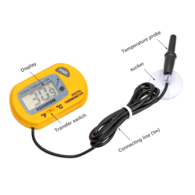 水槽温度計 LCD デジタル水槽温度計 水槽温度検出器 魚警 - Aquarium Thermometer のレビューと価格