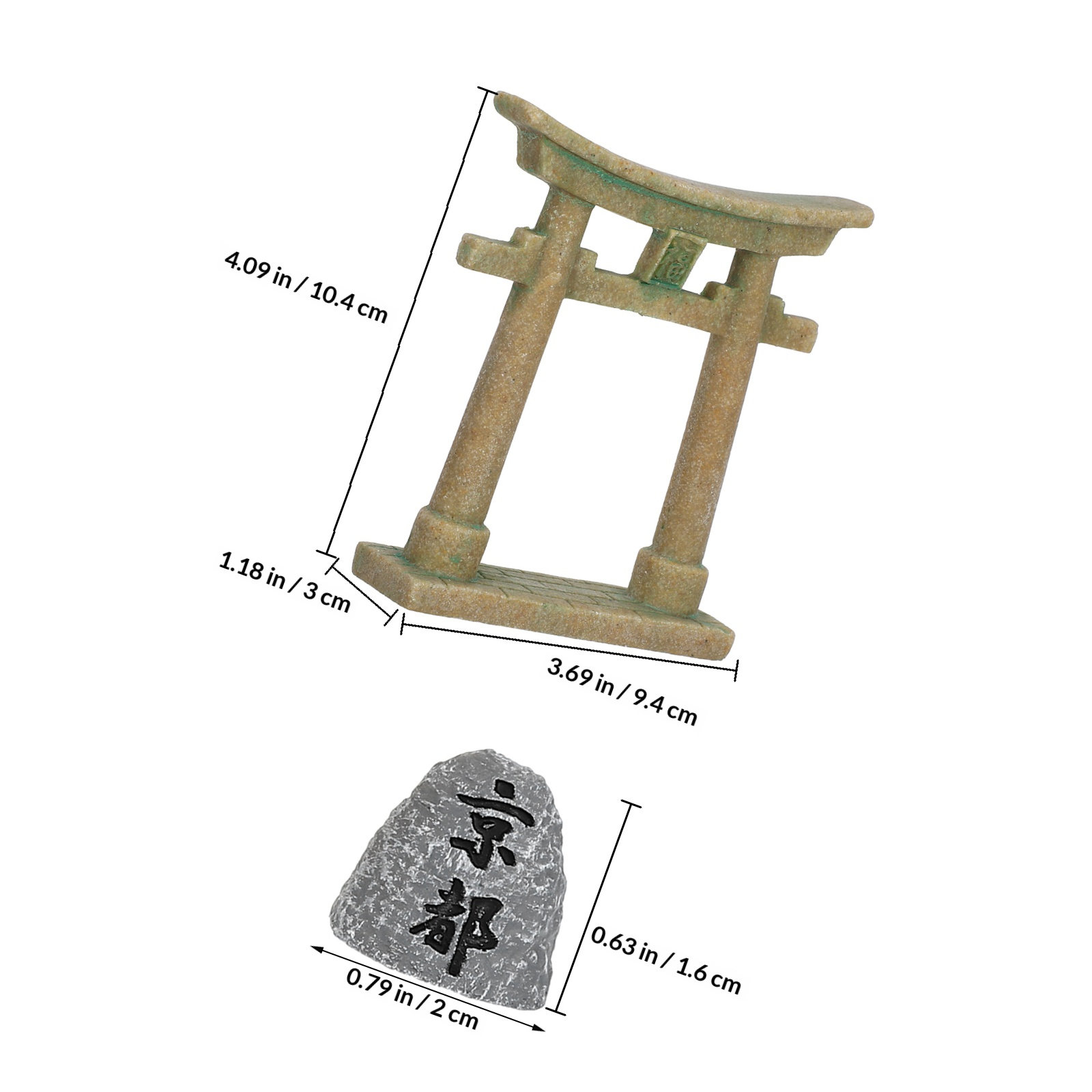 ミニチュアの日本の鳥居、樹脂製ミニチュア神社の門、水槽の装飾 - Aquarium Fish Japanese のレビューと価格
