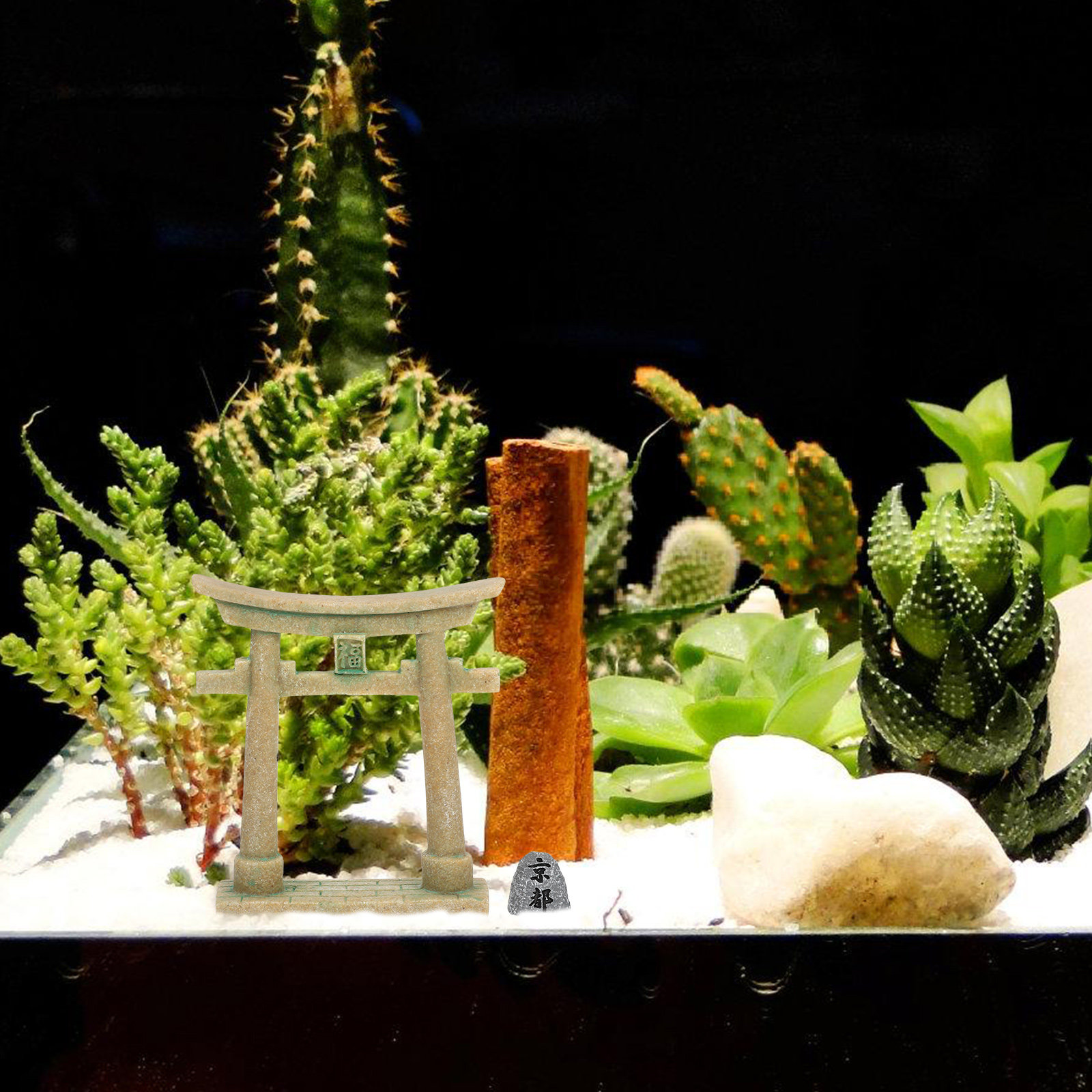 ミニチュアの日本の鳥居、樹脂製ミニチュア神社の門、水槽の装飾 - Aquarium Fish Japanese のレビューと価格