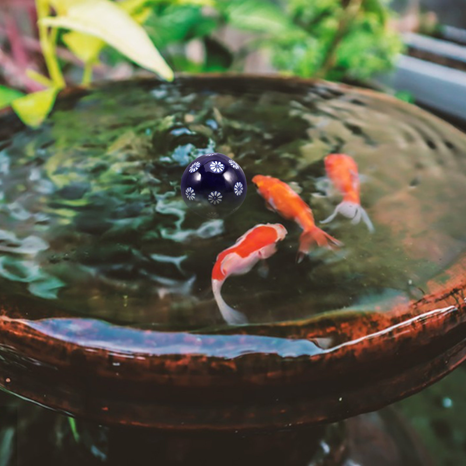セラミック製フローティング池球体、芸術的な手描きの水槽飾り、 - Aquarium Fish In Pond のレビューと価格