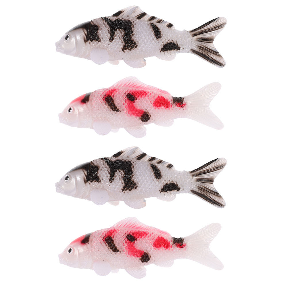 4個入り 鮮やかな鯉の水槽飾り 人工浮き魚飾り 庭の池の噴水 - Aquarium Fish Japanese のレビューと価格