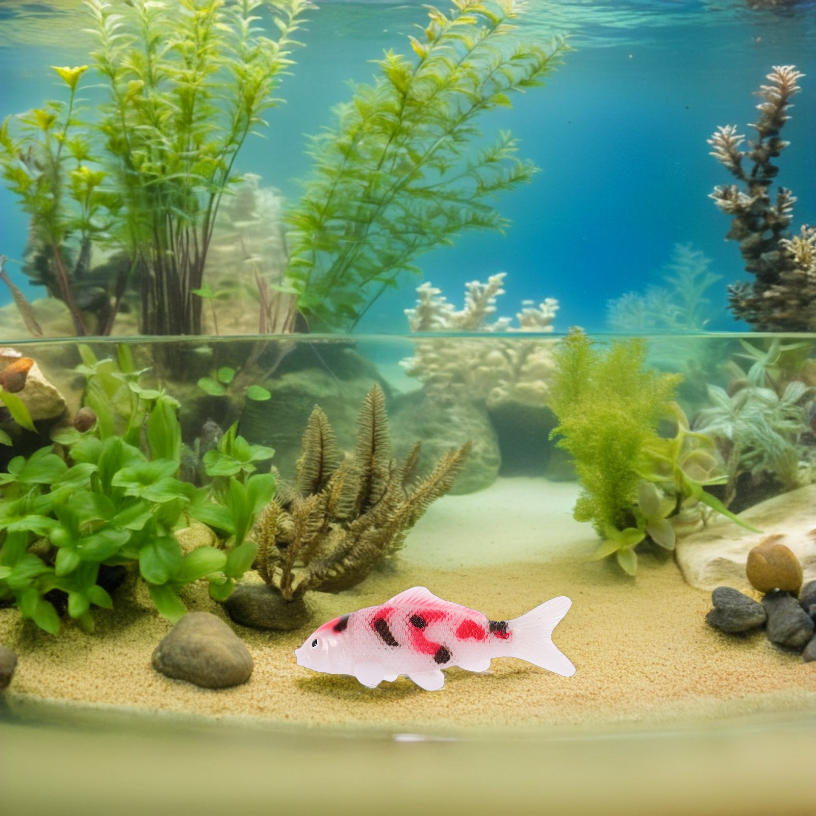 4個入り 鮮やかな鯉の水槽飾り 人工浮き魚飾り 庭の池の噴水 - Aquarium Fish Japanese のレビューと価格