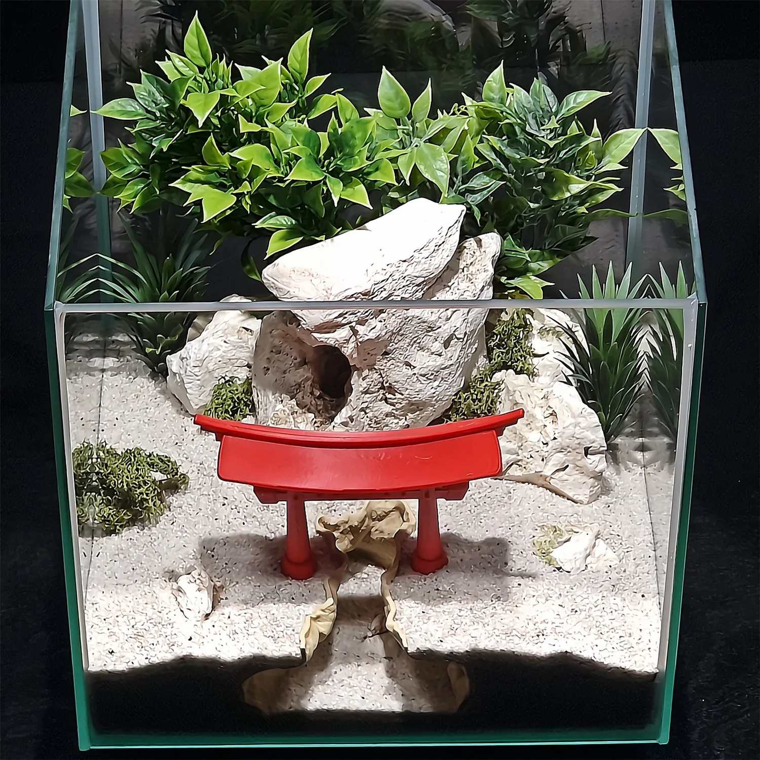 鳥居門水槽用装飾品和風魚エビ隠れ家岩トンネル水槽用アクセサリ - Aquarium Fish Japanese のレビューと価格