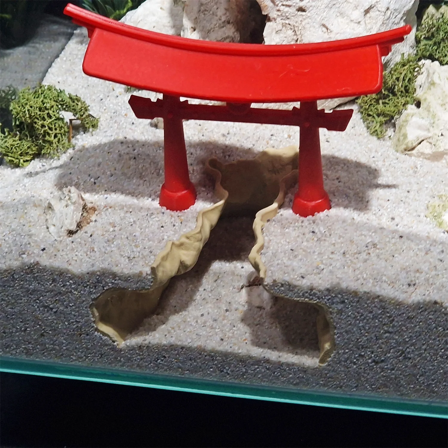 鳥居門水槽用装飾品和風魚エビ隠れ家岩トンネル水槽用アクセサリ - Aquarium Fish Japanese のレビューと価格
