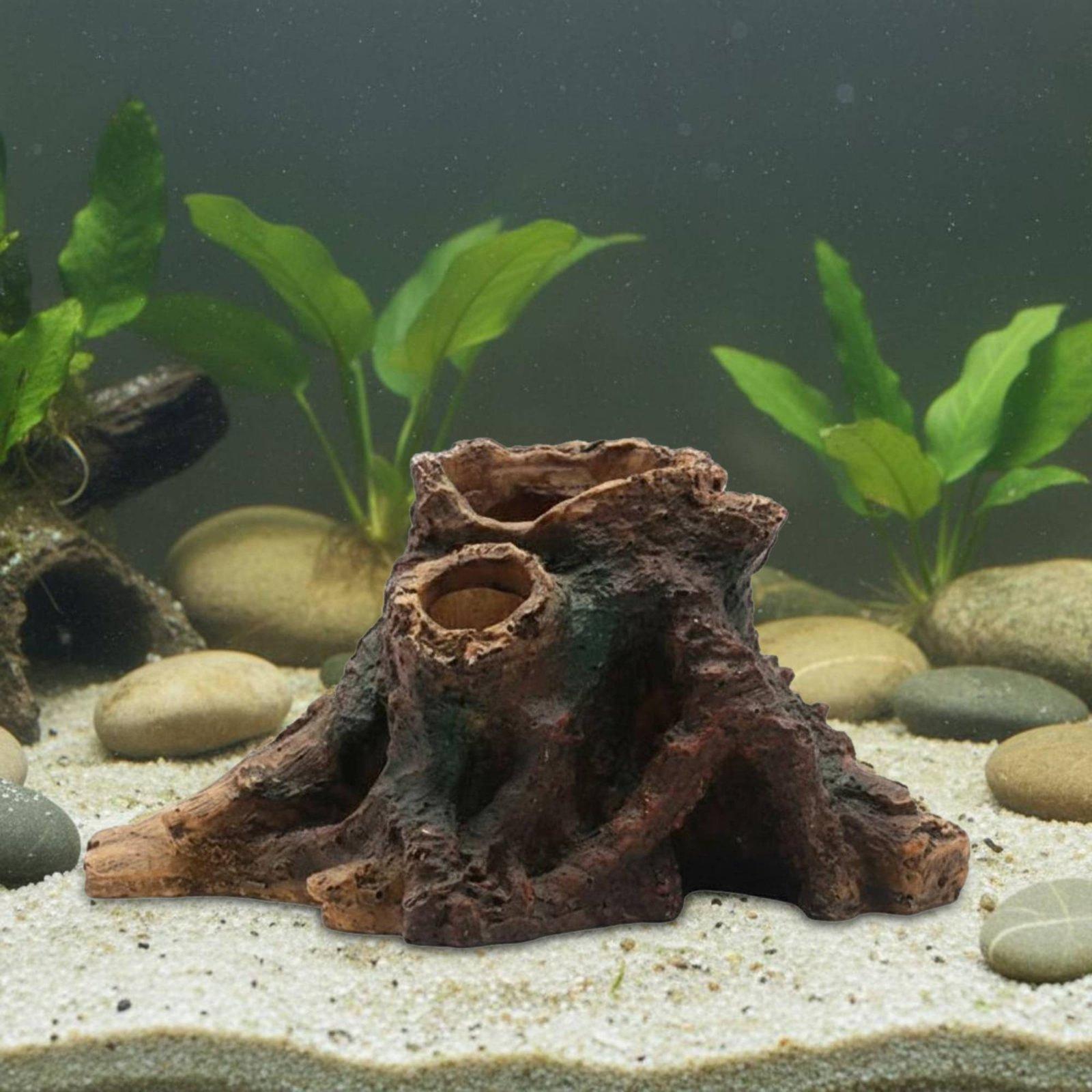 水槽の景観装飾、水槽デコレーション、樹脂製の木の幹のシェルタ - Aquarium Fish Usa のレビューと価格