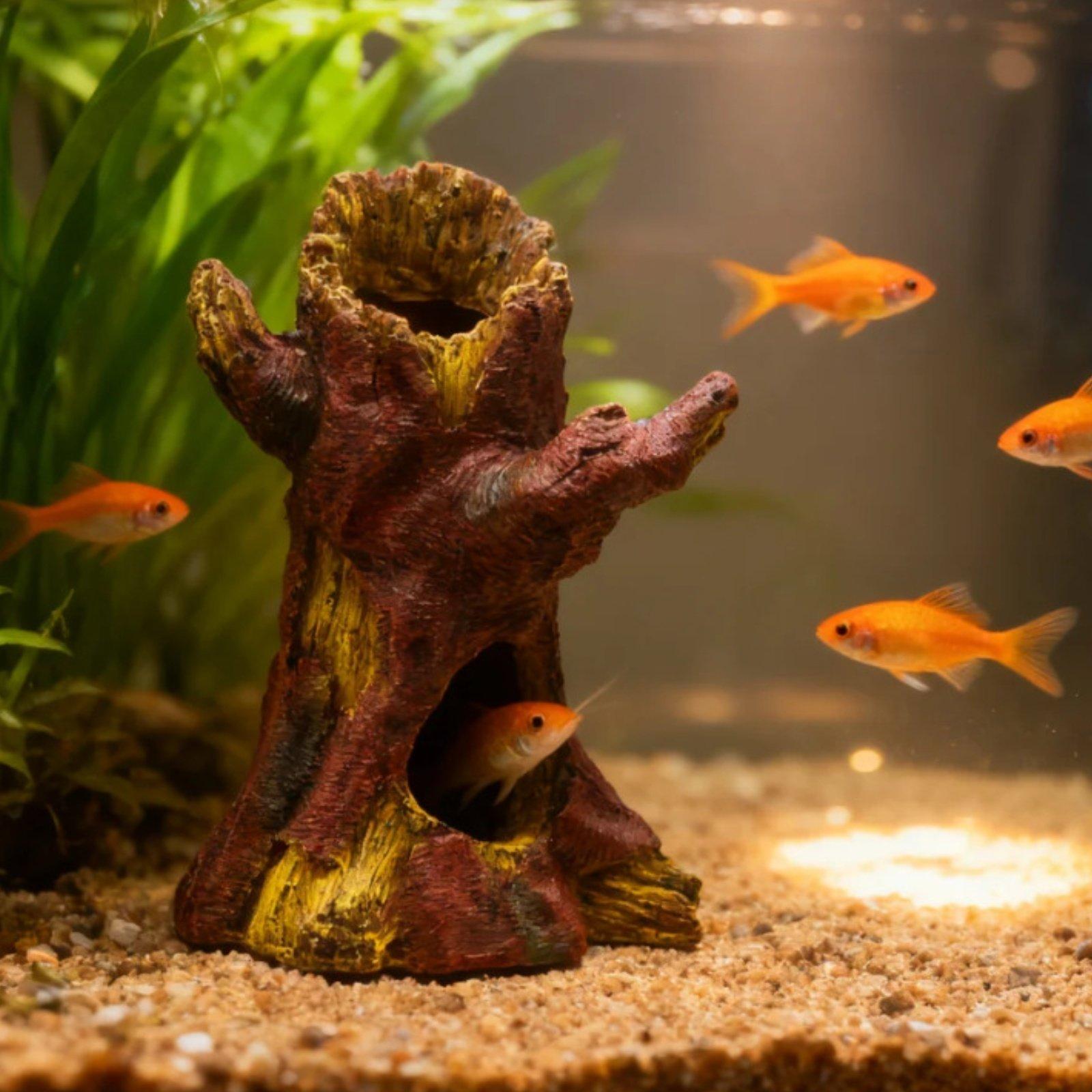 水槽の景観装飾、水槽デコレーション、樹脂製の木の幹のシェルタ - Aquarium Fish Usa のレビューと価格