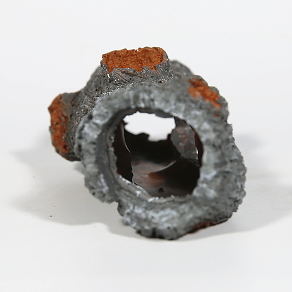 水槽用樹木の幹の樹脂製オーナメント、自然な質感の中空シェルタ - Aquarium Fish Molly のレビューと価格