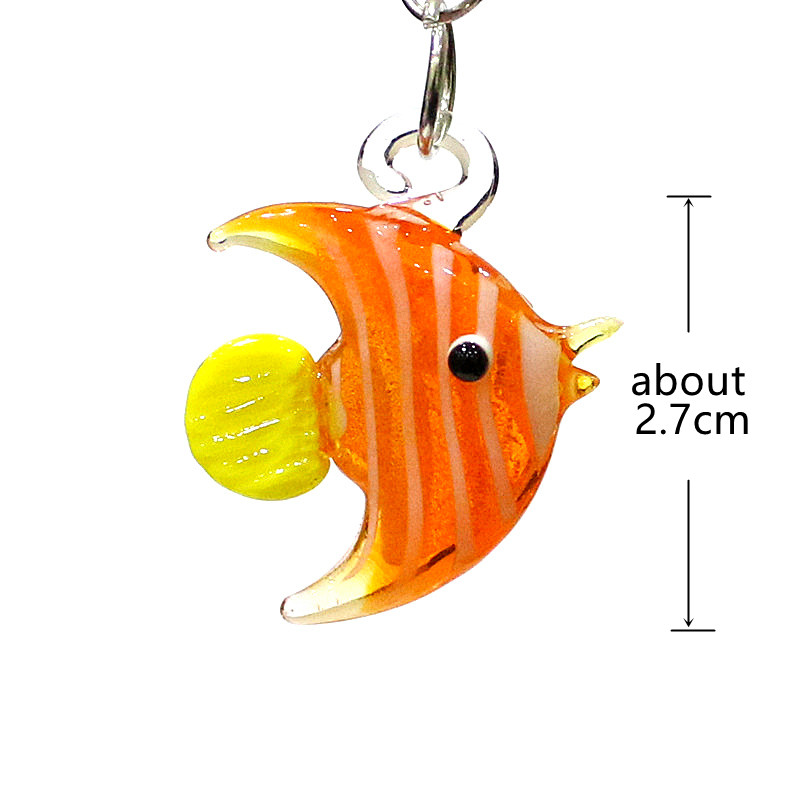 2ピース入りかわいい海鱼魅力ペンダントミニチュアガラス鱼の装 - Aquarium Fish Real のレビューと価格
