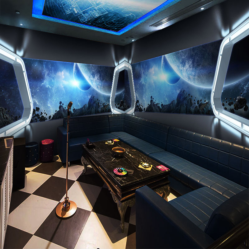 3Dスペースカプセル壁画,SF映画,テレビの背景壁,KTV, - Background Film 3D のレビューと価格