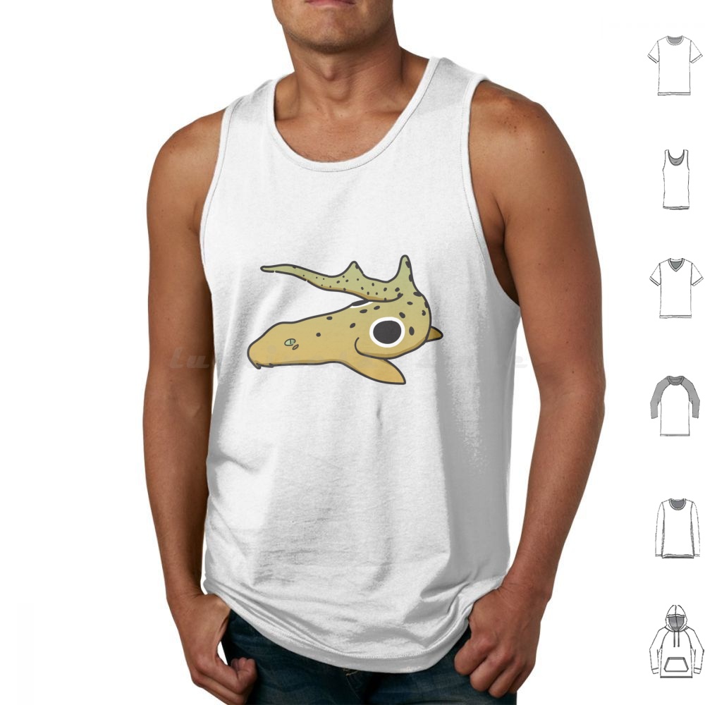肩章付きサメの絵柄タンクトップ プリント コットン サメ 肩 - Draw Fish Aquarium のレビューと価格