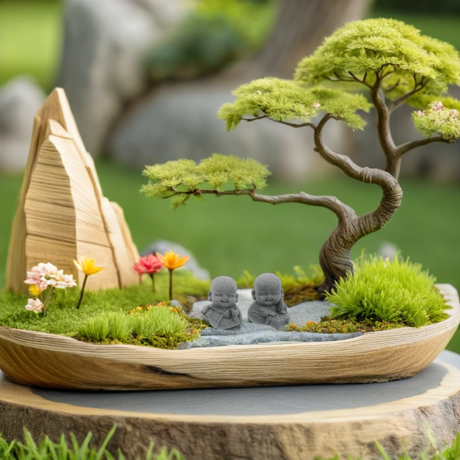 4個セット 砂岩禅僧像 日本寺院風 水槽飾り 盆栽飾り 風水 - Aquarium Fish Japanese のレビューと価格