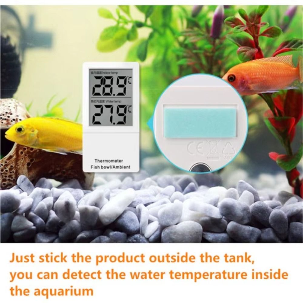 LCDデジタルディスプレイミニ水族館温度計防水垂直水温計ゲー - Aquarium Thermometer のレビューと価格