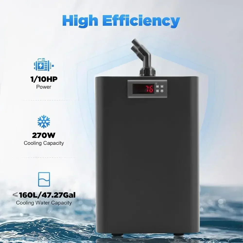 110V空冷式水槽冷却装置、160L/42ガロン容量、家庭用 - Aquarium Fish Market のレビューと価格
