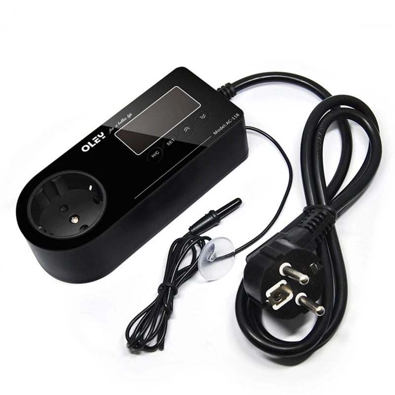 EU プラグデジタル温度コントローラーサーモスタット水族館爬 - Aquarium Thermometer のレビューと価格