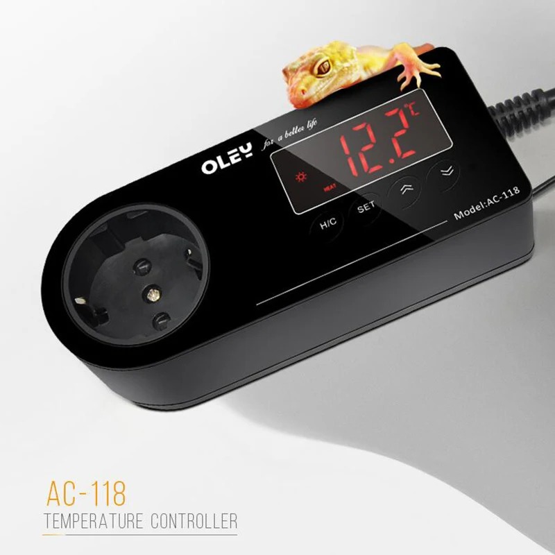 EU プラグデジタル温度コントローラーサーモスタット水族館爬 - Aquarium Thermometer のレビューと価格
