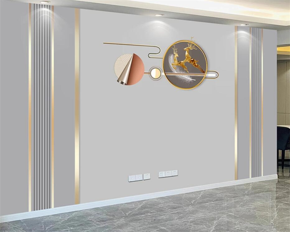 Beibehang カスタマイズされた現代壁紙ライト高級ライ - Background Film 3D のレビューと価格