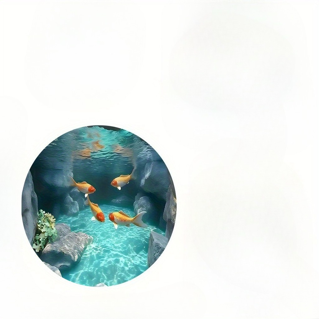 鯉の池ラウンドラグフリースリアルな水中シーン水族館テーマフロ - Aquarium Fish Japanese のレビューと価格