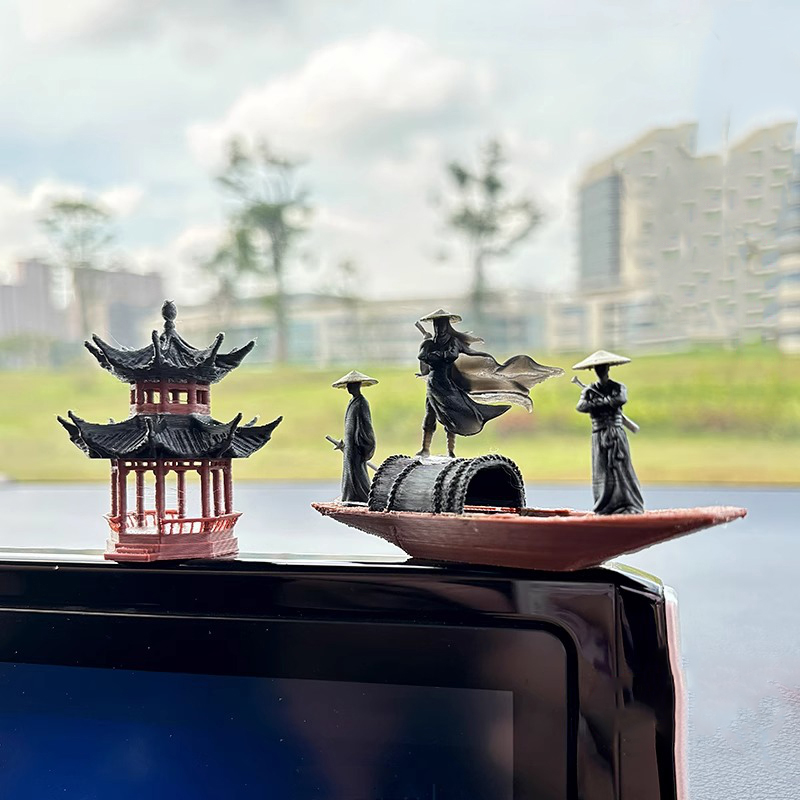 車のインテリアアクセサリー人形ミニチュア江湖騎士パビリオンボ - Aquarium Fish Accessories のレビューと価格