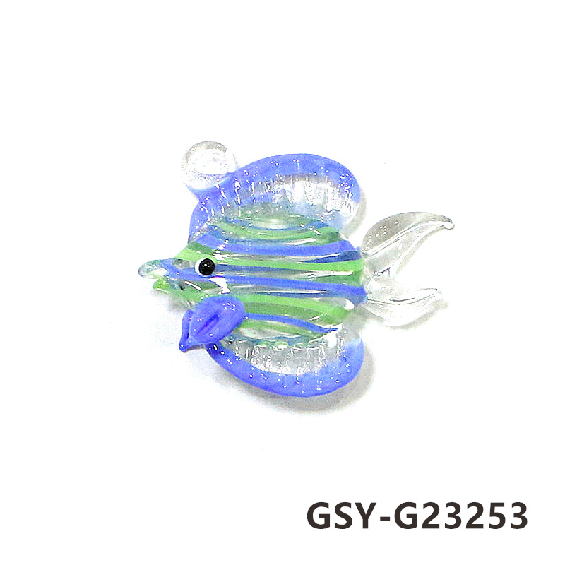 手作りの熱帯魚ミニチュア彫刻2点セットガラスペンダント水族館 - Aquarium Fish Real のレビューと価格