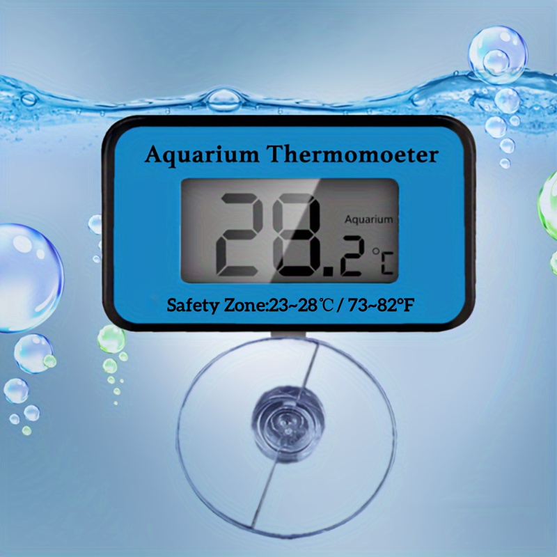 液晶デジタル水族館温度計プローブ吸盤付き水槽水電子温度計防水 - Aquarium Thermometer のレビューと価格