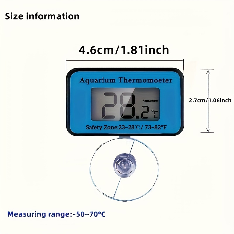 液晶デジタル水族館温度計プローブ吸盤付き水槽水電子温度計防水 - Aquarium Thermometer のレビューと価格