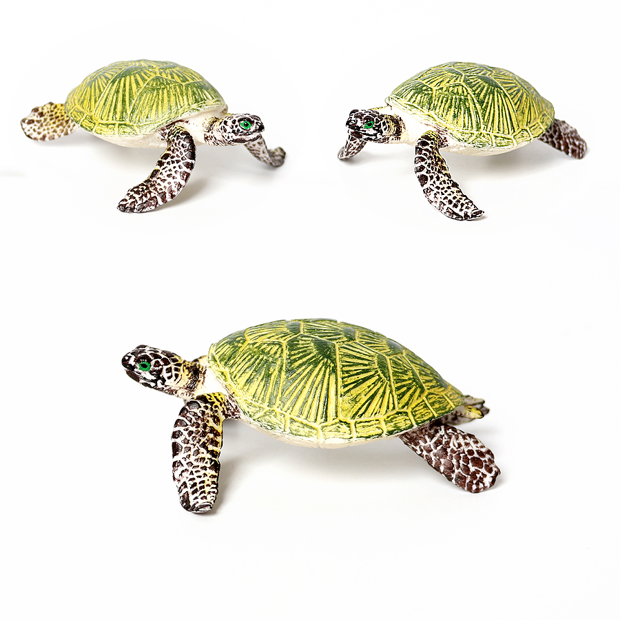 リアルなミニチュア潜水艦海タートルモデル、海の動物亀の置物、 - Aquarium Fish Accessories のレビューと価格